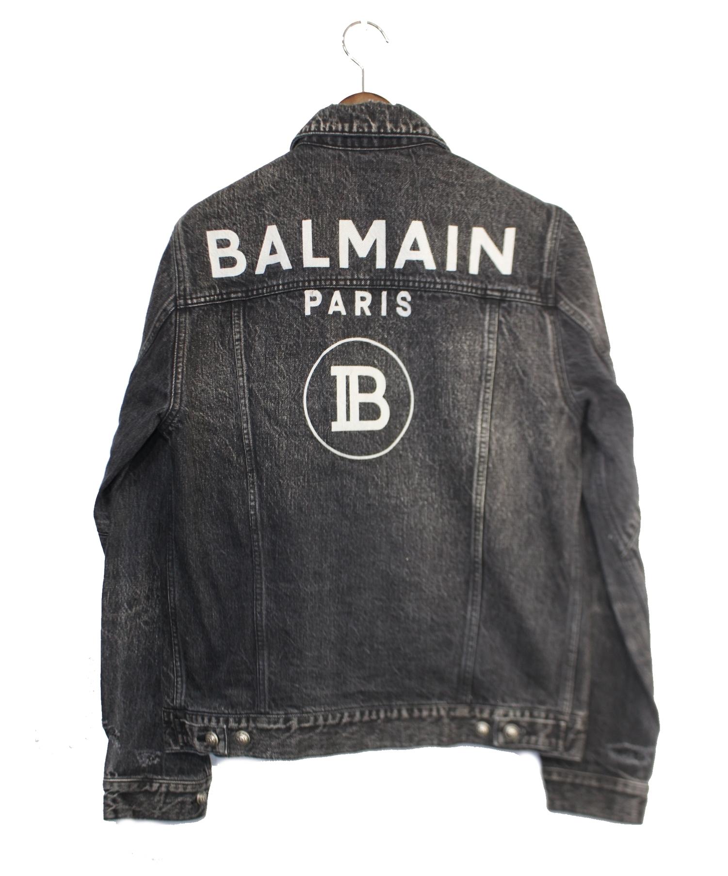 BALMAIN (バルマン) ロゴデニムジャケット グレー サイズ:50
