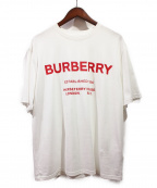 BURBERRYバーバリー）の古着「HorseferryロゴプリントTシャツ」｜ホワイト