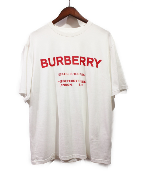 BURBERRY（バーバリー）BURBERRY (バーバリーズ) HorseferryロゴプリントTシャツ ホワイト サイズ:Mの古着・服飾アイテム