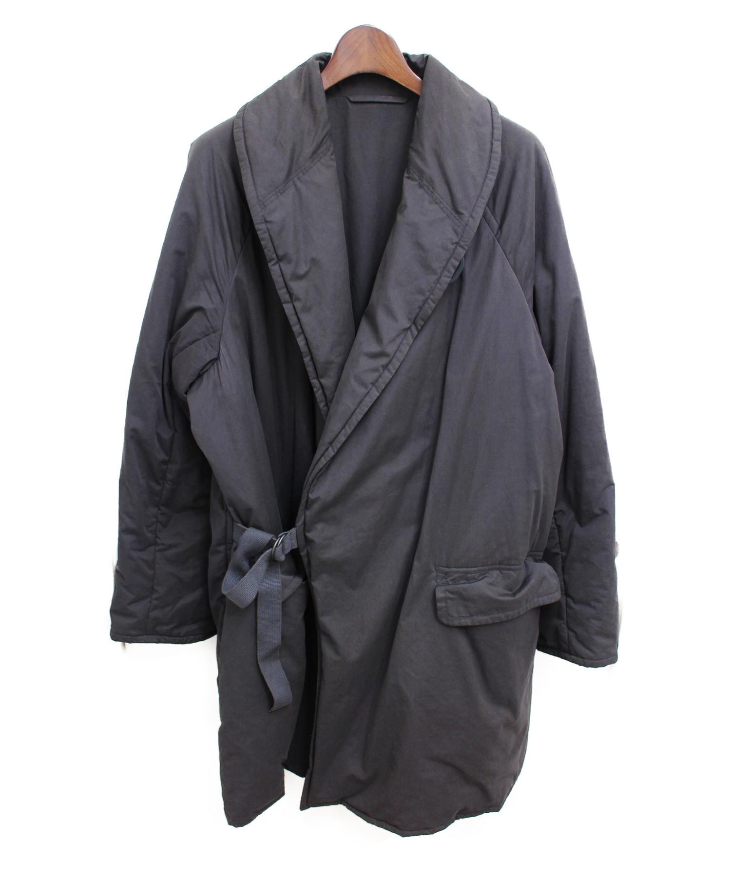 COMOLI (コモリ) 中綿ショールカラーコート ブラック サイズ:3