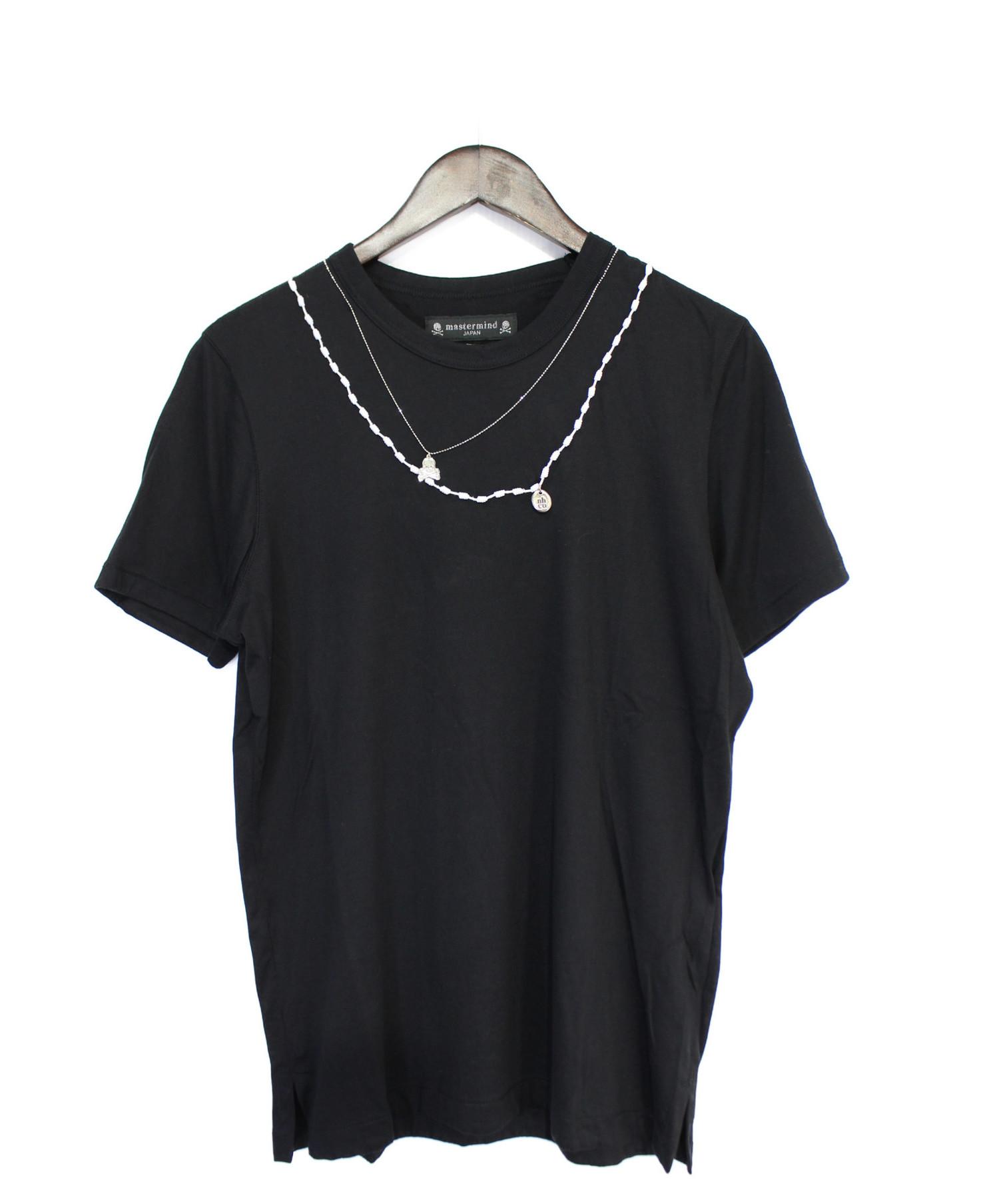 Mastermind JAPAN × NEIGHBIRHOOD (マスターマインド ジャパン × ネイバーフッド) ネックレスデザインTシャツ  ブラック サイズ:M