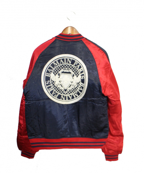 中古・古着通販】BALMAIN (バルマン) ボンバージャケット レッド ...