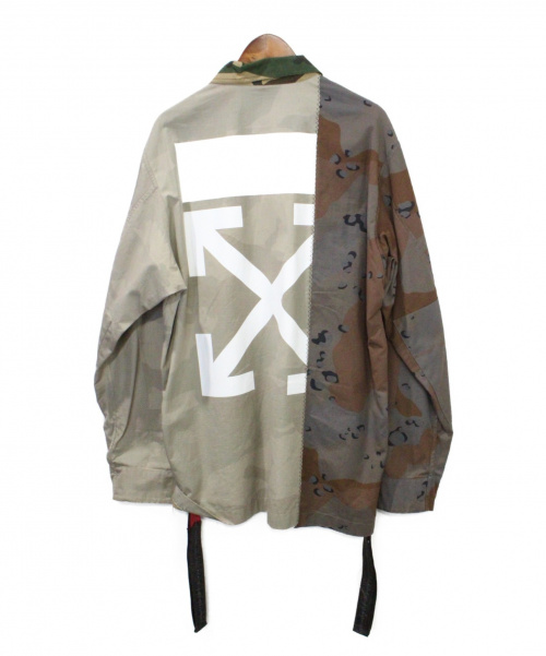 OFFWHITE（オフホワイト）OFFWHITE (オフホワイト) Arrows Print Camouflage Jacket カーキ サイズ:Lの古着・服飾アイテム