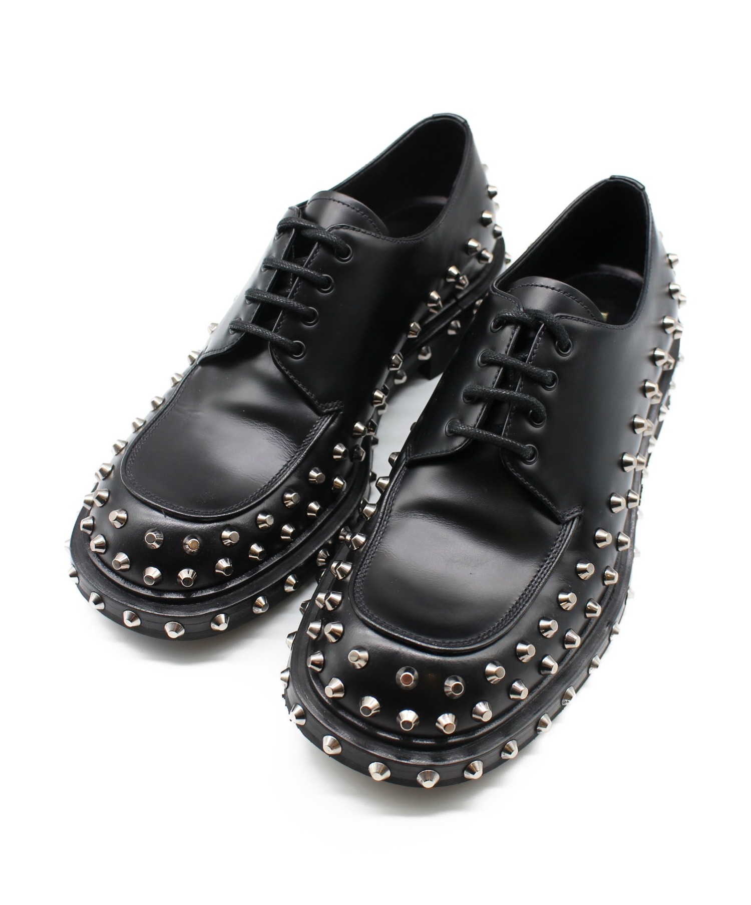 中古 古着通販 Prada プラダ Nero スタッズレザーシューズ ブラック サイズ 6 ブランド 古着通販 トレファク公式 Trefac Fashion