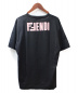 FENDI (フェンディ) バイカラーロゴTシャツ ホワイト×ブラック サイズ:S：15800円