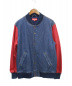 SUPREME (シュプリーム) Denim Twill Varsity Jacket インディゴ×レッド サイズ:Ｍ：17800円