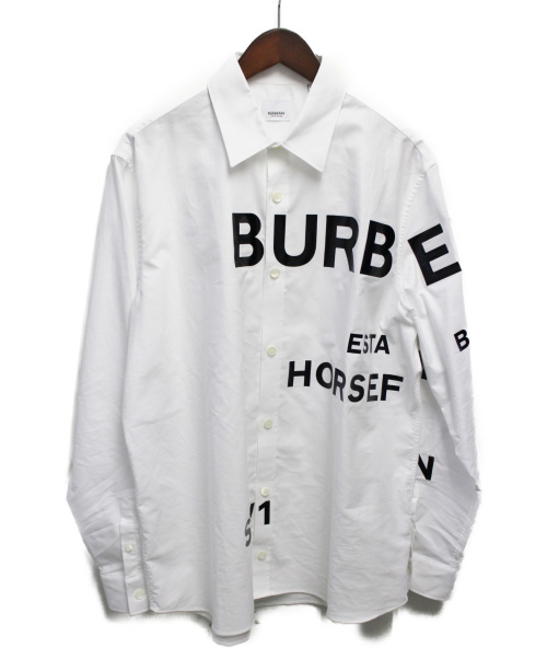BURBERRY（バーバリー）BURBERRY (バーバリー) ホースフェリーシャツ ホワイト サイズ:Mの古着・服飾アイテム