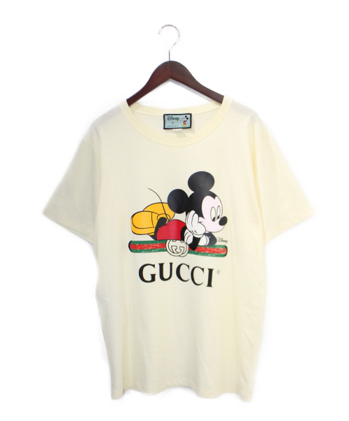 GUCCI（グッチ）GUCCI (グッチ) 20SS ミッキープリントTシャツ ベージュ サイズ:Sの古着・服飾アイテム