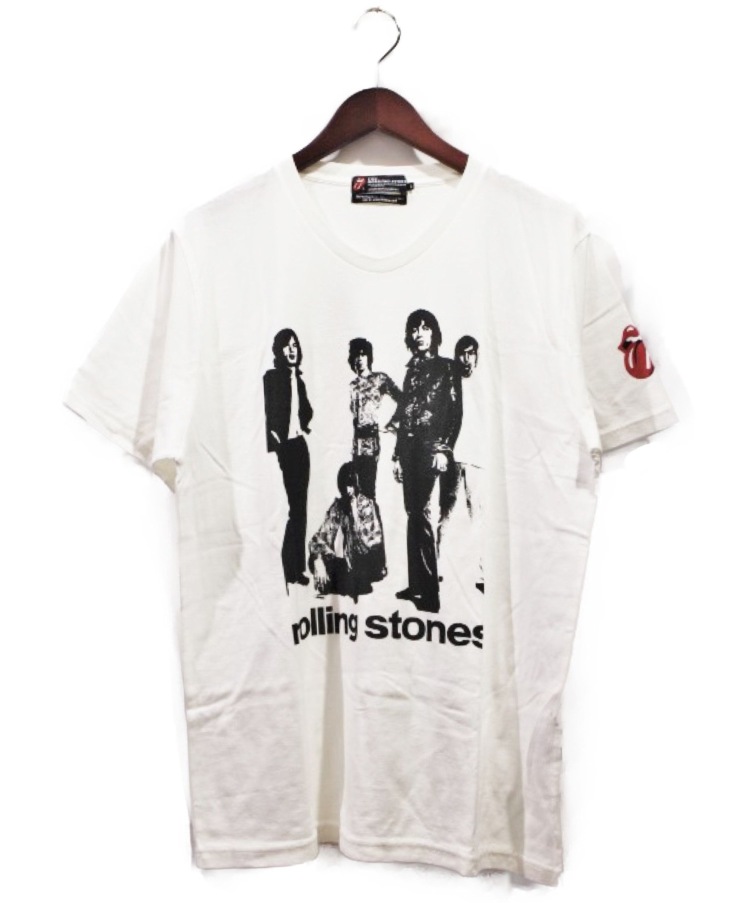 【中古・古着通販】Hysteric Glamour (ヒステリックグラマー) Rolling Stones Tシャツ ホワイト サイズ:L