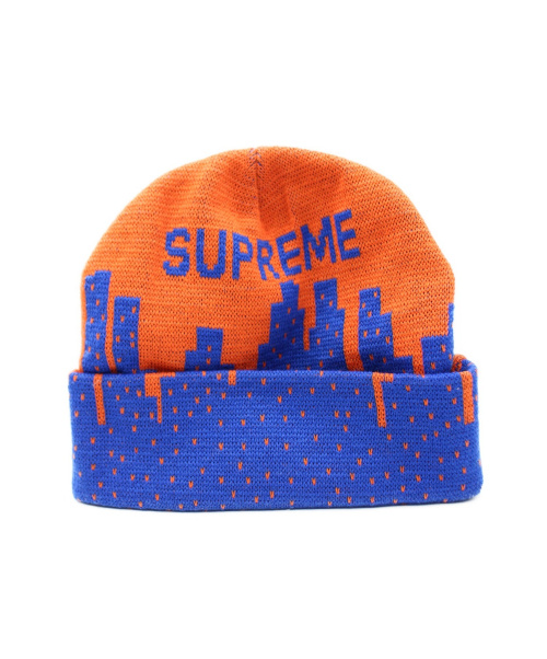 SUPREME（シュプリーム）Supreme (シュプリーム) 20SS New York Beanie オレンジ×ブルーの古着・服飾アイテム