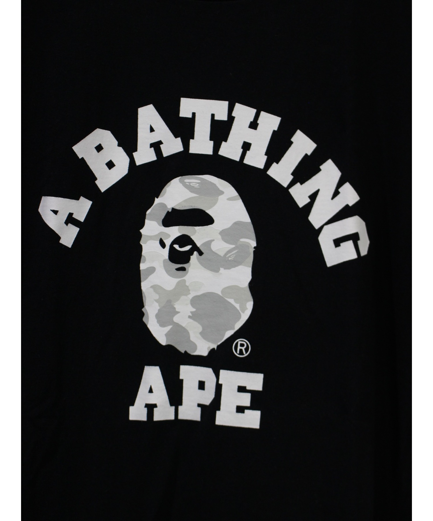 A BATHING APE (アベイシングエイプ) カレッジロゴTシャツ ブラック サイズ:XL