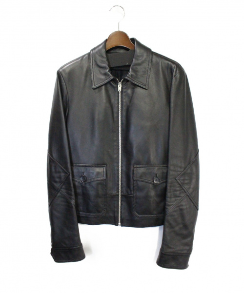 BALENCIAGA（バレンシアガ）BALENCIAGA (バレンシアガ) レザージャケット ブラック サイズ:44の古着・服飾アイテム