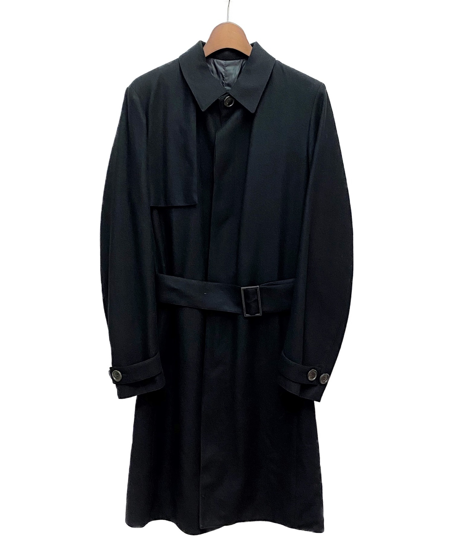 【中古・古着通販】Dior Homme (ディオールオム) リバーシブルステンカラーコート ブラック サイズ:44｜ブランド・古着通販 トレフ