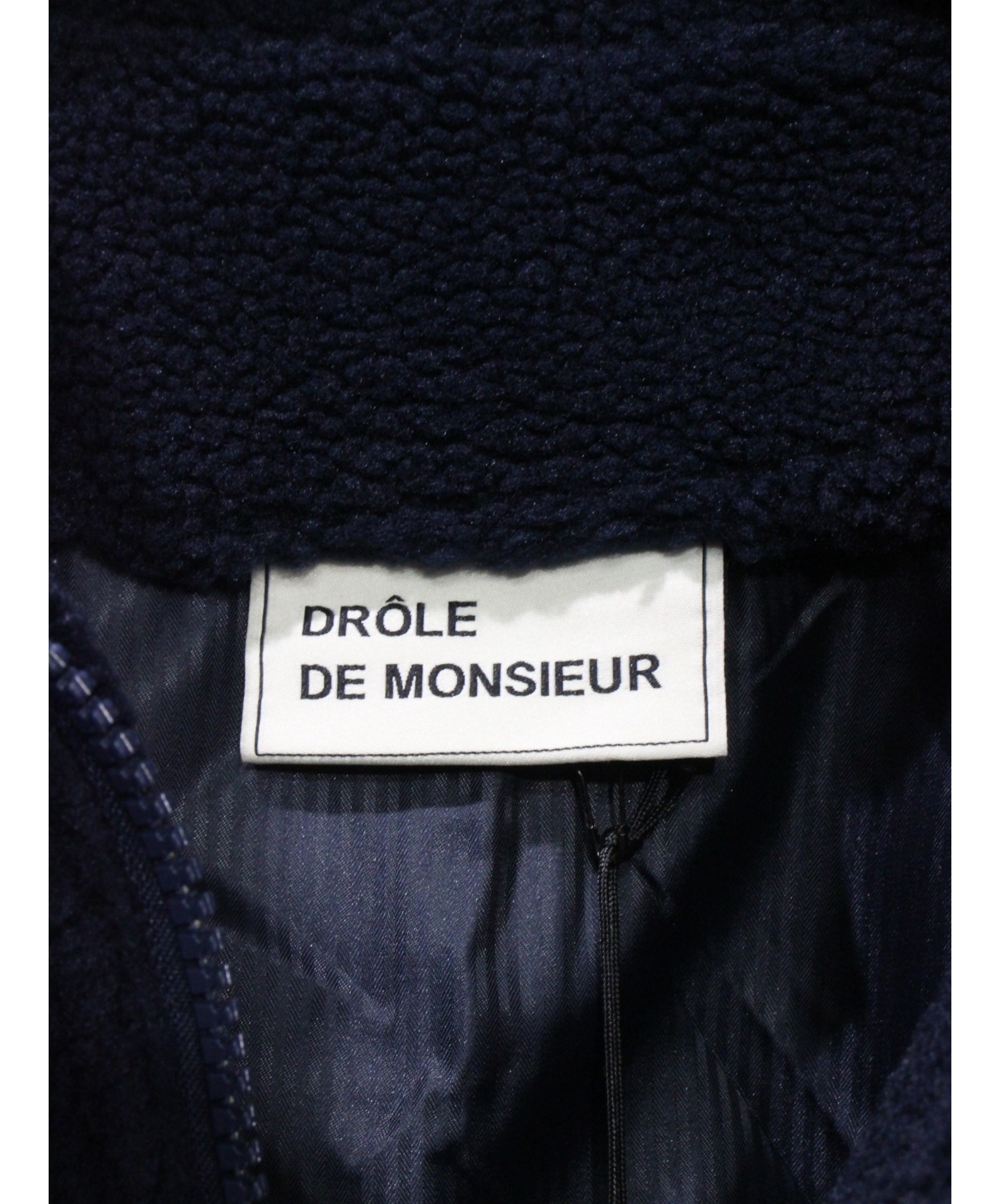 DROLE DE MONSIEUR (ドロールドムッシュ) ボアジャケット ネイビー サイズ:M 未使用品
