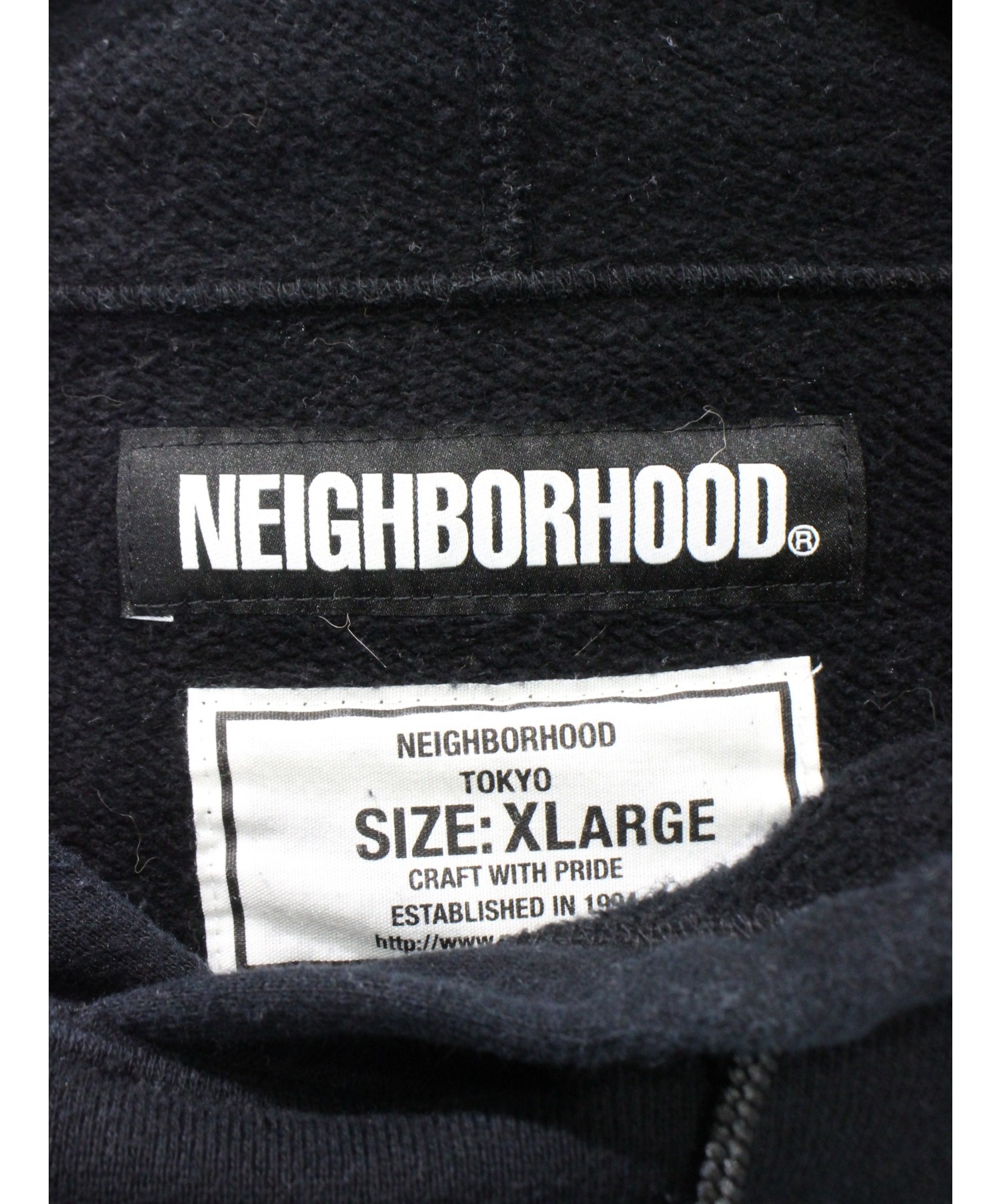 NEIGHBORHOOD (ネイバーフッド) パーカー ブラック サイズ:XL