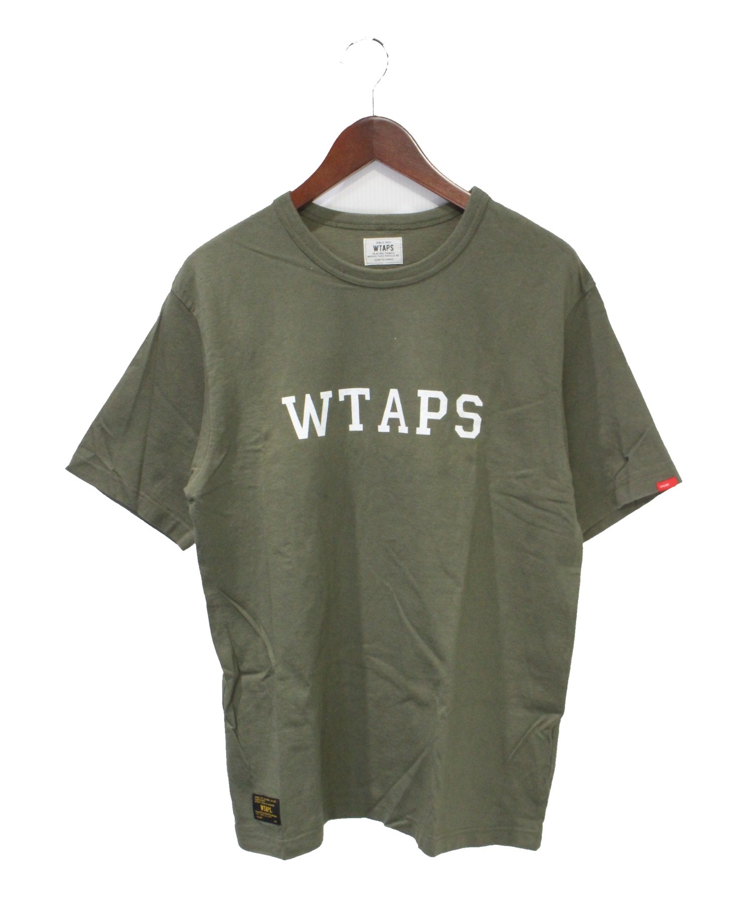 W)taps - WTAPS ダブルタップス カレッジ ロゴ Tシャツ L ベージュの+