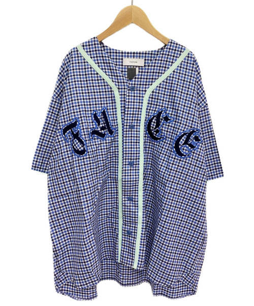 FACETASM（ファセッタズム）FACETASM (ファセッタズム) ベースボールシャツ ブルー サイズ:4の古着・服飾アイテム