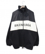 BALENCIAGAバレンシアガ）の古着「ナイロンデニムジャケット」｜ホワイト×ブラック