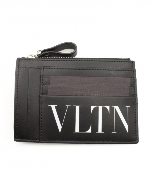 VALENTINO（ヴァレンティノ）VALENTINO (ヴァレンティノ) VLTNロゴカードケース ブラックの古着・服飾アイテム