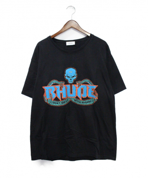 RHUDE（ルード）RHUDE (ルード) Skull&Snake Tee ブラック サイズ:Sの古着・服飾アイテム