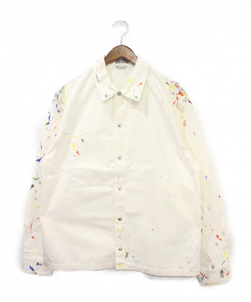 Dior（ディオール）DIOR (ディオール) 21SS ペイント オーバーシャツ ホワイト サイズ:48の古着・服飾アイテム