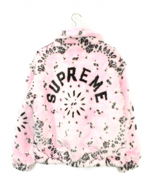SUPREME（シュプリーム）Supreme (シュプリーム) BANDANA FAUX FUR BOMBER JACKET ピンク サイズ:Ｍの古着・服飾アイテム