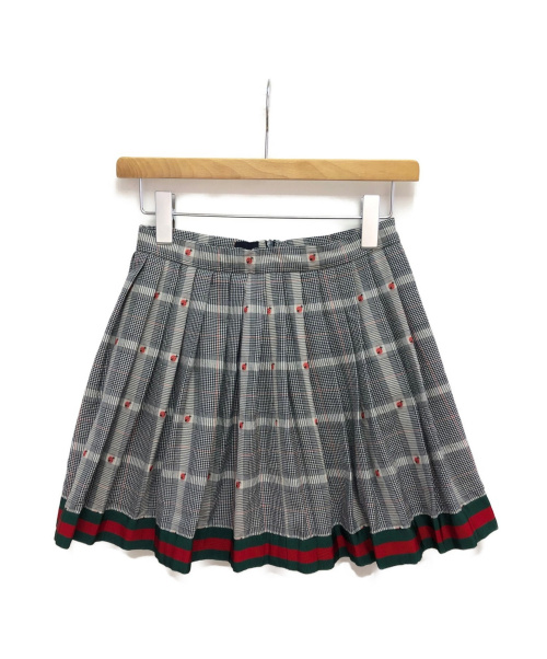 GUCCI（グッチ）GUCCI (グッチ) プリーツスカート グレー サイズ:10の古着・服飾アイテム