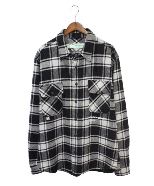 中古 古着通販 Offwhite オフホワイト チェックシャツ ホワイト ブラック サイズ Xl ブランド 古着通販 トレファク公式 Trefac Fashion