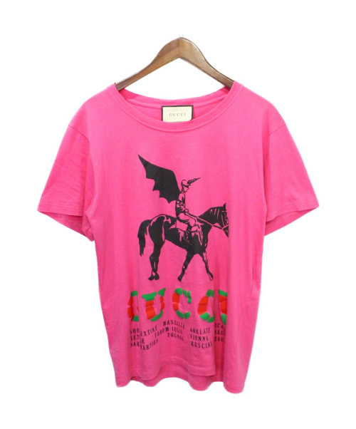 GUCCI（グッチ）GUCCI (グッチ) Tシャツ ピンク サイズ:XSの古着・服飾アイテム