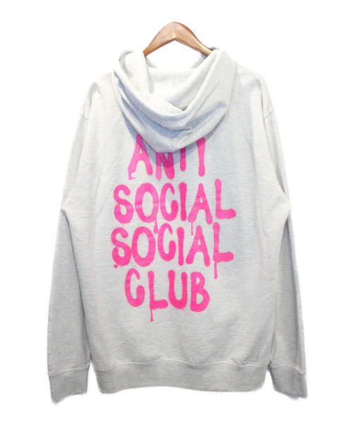 anti social social CLUB（アンチソーシャルソーシャルクラブ）anti social social CLUB (アンチソーシャルソーシャルクラブ) パーカー グレー サイズ:Mの古着・服飾アイテム
