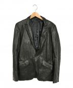 5351 pour les hommes（5351プールオム）の古着「レザーテーラードジャケット」｜ブラック