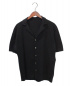 LARDINI（ラルディーニ）の古着「コットンミラノリブリゾット ラペルドニットシャツ」｜ブラック
