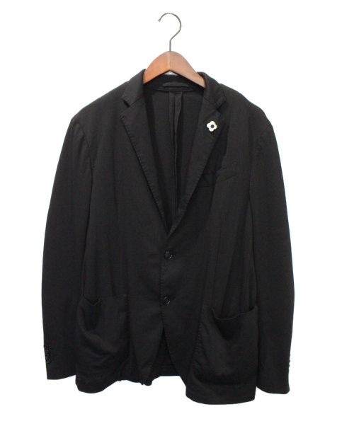 LARDINI（ラルディーニ）LARDINI (ラルディーニ) EASY WEAR ジャケット ブラック サイズ:48の古着・服飾アイテム