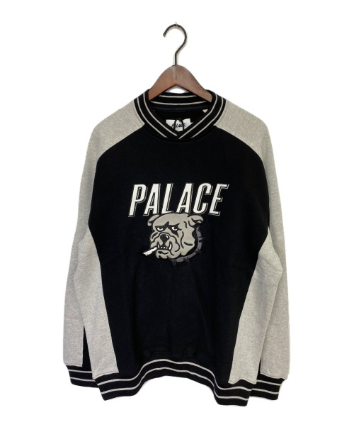 PALACE（パレス）PALACE (パレス) BUNNING BULLDOG CREW ブラック×グレー サイズ:Ｍの古着・服飾アイテム