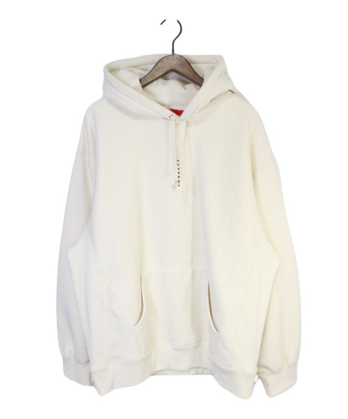 SUPREME（シュプリーム）SUPREME (シュプリーム) Micro Logo Hooded Sweatshirt アイボリー サイズ:XLの古着・服飾アイテム