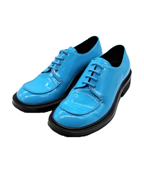 PRADA（プラダ）PRADA (プラダ) パテントレースアップシューズ ブルー サイズ:7の古着・服飾アイテム