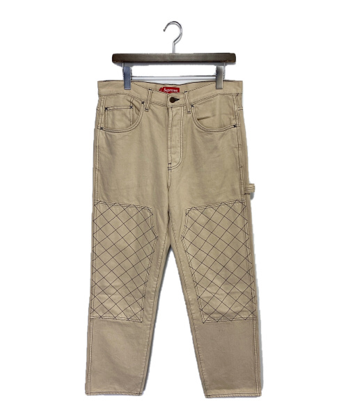 SUPREME（シュプリーム）SUPREME (シュプリーム) Diamond Stitch Carpenter Jeans ベージュ サイズ:30の古着・服飾アイテム
