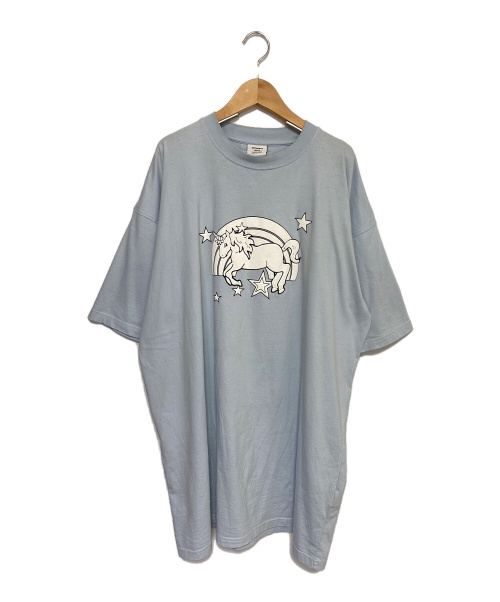 VETEMENTS（ヴェトモン）VETEMENTS (ヴェトモン) Blue Magic Unicorn T-Shirt スカイブルー サイズ:Sの古着・服飾アイテム
