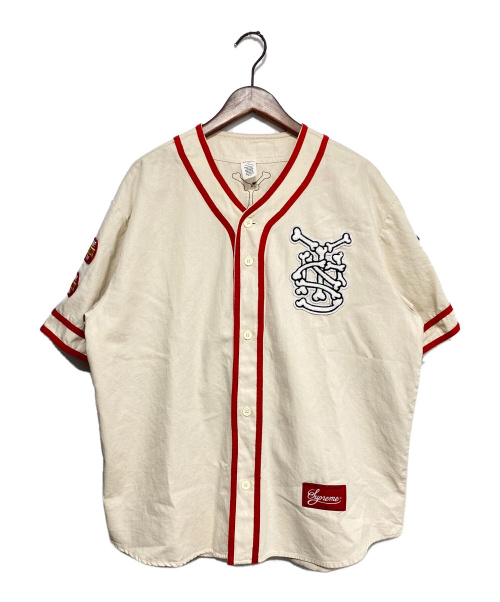SUPREME（シュプリーム）SUPREME (シュプリーム) Patches Denim Baseball Jersey ベージュ サイズ:Ｍの古着・服飾アイテム