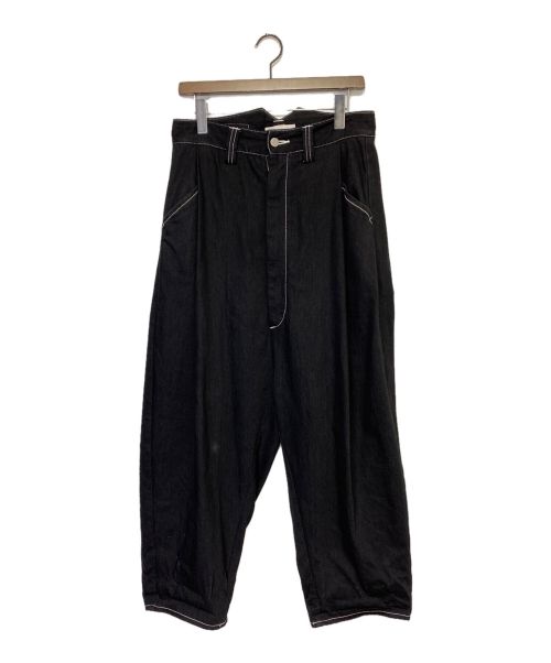 KIDILL（キディル）KIDILL (キディル) バギータックデニムパンツ ブラック サイズ:-の古着・服飾アイテム