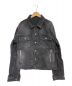 BALMAIN (バルマン) エンボスロゴ バイカーデニムジャケット ブラック サイズ:50：39800円