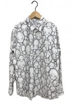 COMME des GARCONS SHIRTコムデギャルソンシャツ）の古着「21AW ×KAWS 総柄シャツ」｜ホワイト