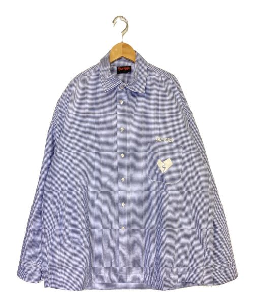 SELF MADE（セルフメイド）SELF MADE (セルフメイド) ギンガムチェックオーバーサイズシャツ ブルー サイズ:Ｍの古着・服飾アイテム