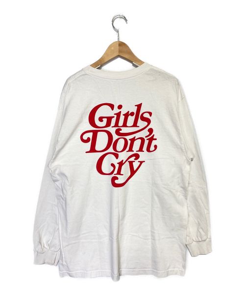 GIRLS DON'T CRY（ガールズ ドント クライ）GIRLS DON'T CRY (ガールズドントクライ) 長袖Tシャツ ホワイト サイズ:Lの古着・服飾アイテム