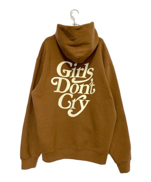 GIRLS DON'T CRY（ガールズ ドント クライ）GIRLS DON'T CRY (ガールズドントクライ) Girls Don't Cry Logo Hoodie ブラウン サイズ:XLの古着・服飾アイテム