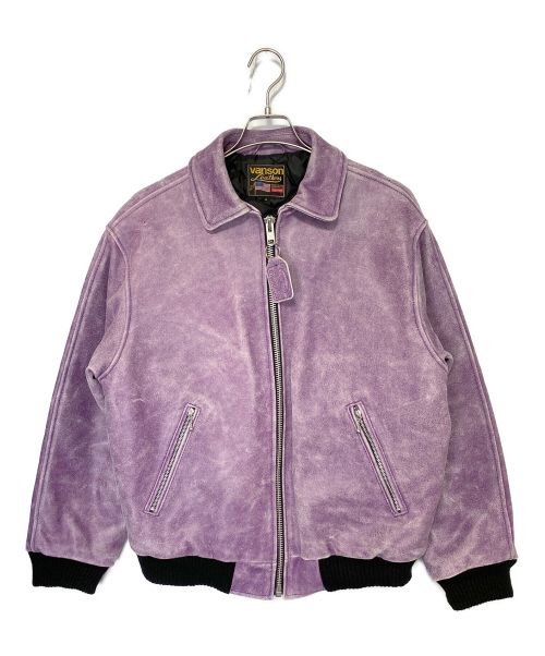 SUPREME（シュプリーム）SUPREME (シュプリーム) 20AW Worn Leather Jacket パープル サイズ:Ｍの古着・服飾アイテム