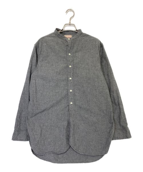 BONCOURA（ボンクラ）BONCOURA (ボンクラ) バンドカラーシャツ グレー サイズ:36の古着・服飾アイテム