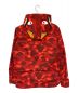 A BATHING APE (ア ベイシング エイプ) camouflage-print hooded shirt jacket レッド サイズ:XL：15800円