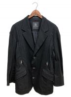 B Yohji Yamamotoビーヨウジヤマモト）の古着「ジップデザインジャケット」｜ブラック