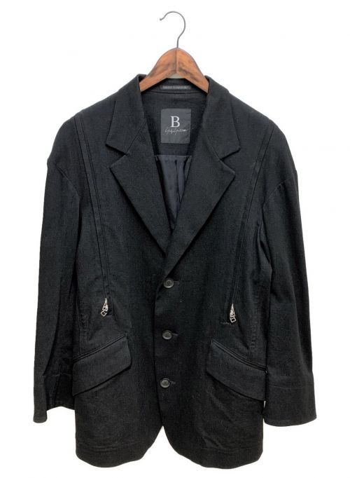 B Yohji Yamamoto（ビーヨウジヤマモト）B Yohji Yamamoto (ビーヨウジヤマモト) ジップデザインジャケット ブラック サイズ:1の古着・服飾アイテム